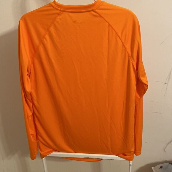 Men’s long sleeve quick workout shirt size S color orange new - Picture 8 of 8